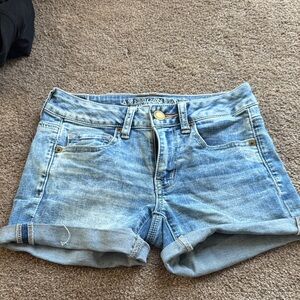 American Eagle Outfitters Women's Rolled Cuff Denim Shorts